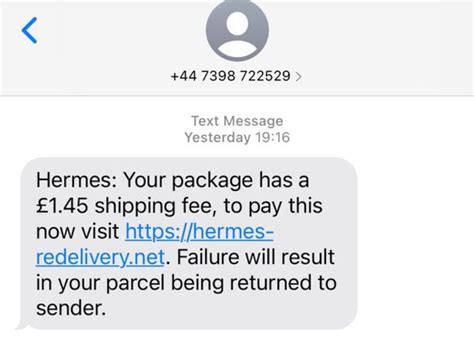 hermes spam mail|hermes text message scam.